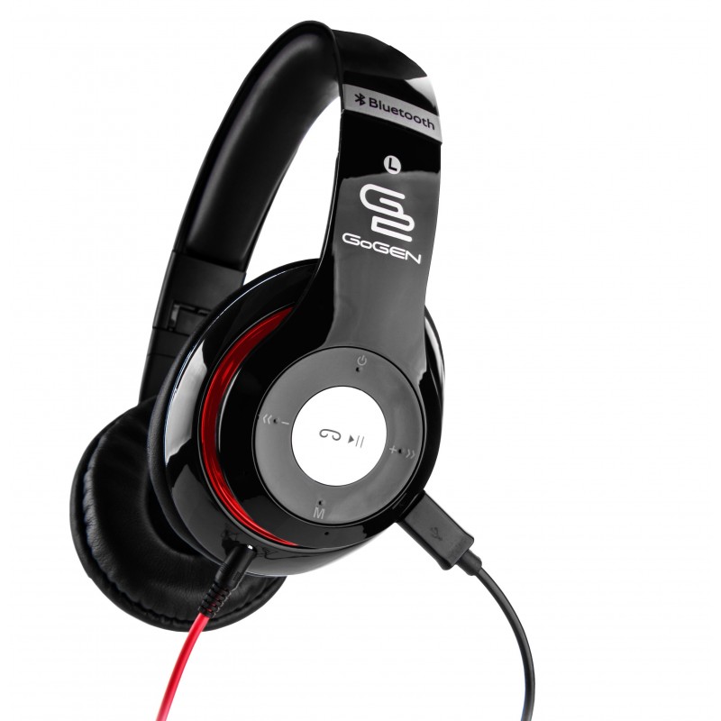 Słuchawki GoGEN HBTM 41BR Bluetooth, Tuner FM, mikrofon, składane, Czarne