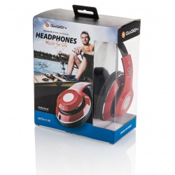 GoGEN HBTM 41RR Słuchawki Bluetooth, Tuner FM, mikrofon, składane, Czerwone