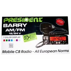 Radio CB President BARRY ASC AM/FM NB PL 12/24V