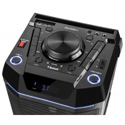Domowy zestaw audio GoGEN BPS 738 Party Speaker, 2x80W, Karaoke, Bluetooth, FM, USB, AUX, LED, Czarny