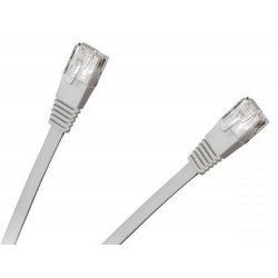Patchcord, kabel płaski UTP 8c wtyk-wtyk 2.0m CCA biały cat.6e (KPO2293-2.0)
