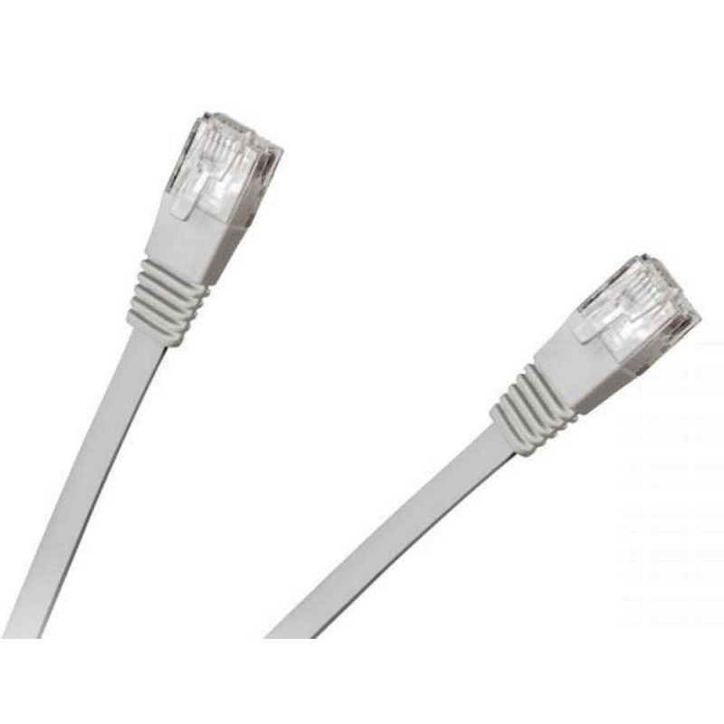 Patchcord, kabel płaski UTP 8c wtyk-wtyk 2.0m CCA biały cat.6e (KPO2293-2.0)