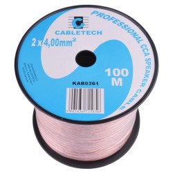 Kabel, przewód głośnikowy CCA 2 x 4mm CABLETECH (KAB0361) / 1mb
