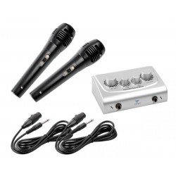 Mikser karaoke AZUSA + 2 mikrofony (MIK0115)
