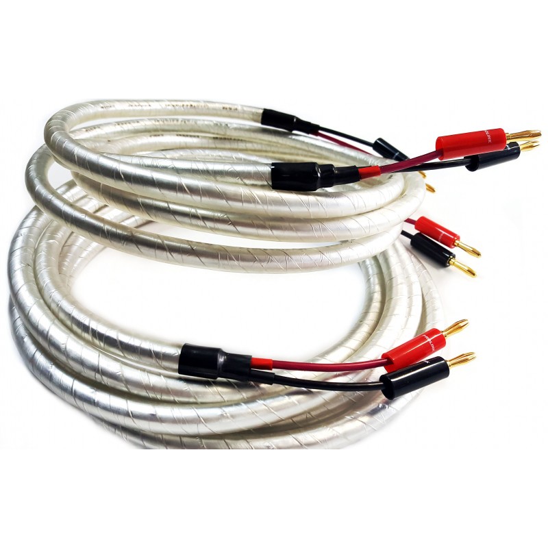 Kabel głośnikowy 2x3m, Kruger&Matz 2 x 2.5mm2, złącza bananowe Prolink TBC-054 profesjonalny z czystej miedzi
