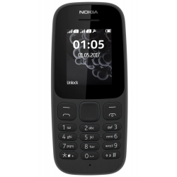 Nokia 105 2019 Dual Sim, telefon, czarny