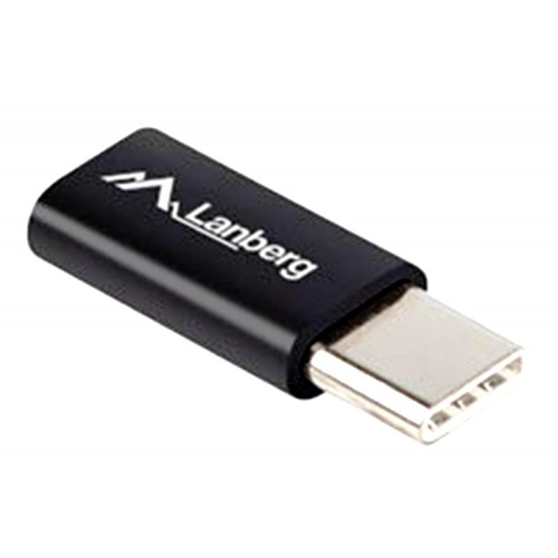 Lanberg AD-UC-UM-02 adapter USB CM - micro USB BF 2.0, czarny