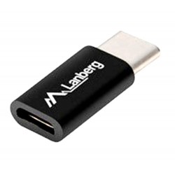 Lanberg AD-UC-UM-02 adapter USB CM - micro USB BF 2.0, czarny