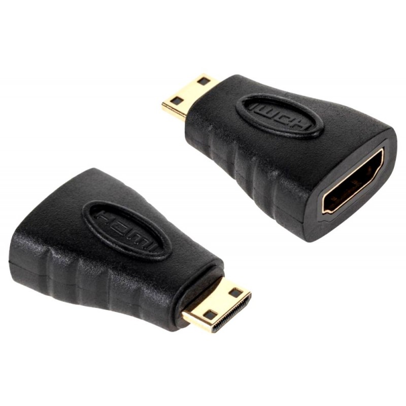 Cabletech gniazdo HDMI - wtyk miniHDMI, złącze, przejściówka pozłacane