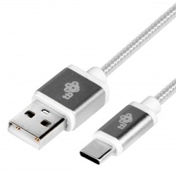 TB Kabel USB - USB C, 1.5m, srebrny sznurek