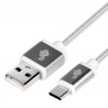 TB Kabel USB - USB C, 1.5m, srebrny sznurek