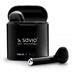 Savio TWS-02 Słuchawki Bluetooth z mikrofonem i power bankiem