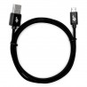 TB Kabel USB - Micro USB 1m dwustronny, czarny