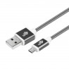 TB Kabel USB - Micro USB 1.5m grafitowy sznurek