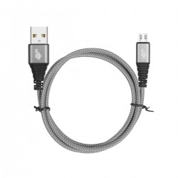 TB Kabel USB - Micro USB 1m szary oplot QC