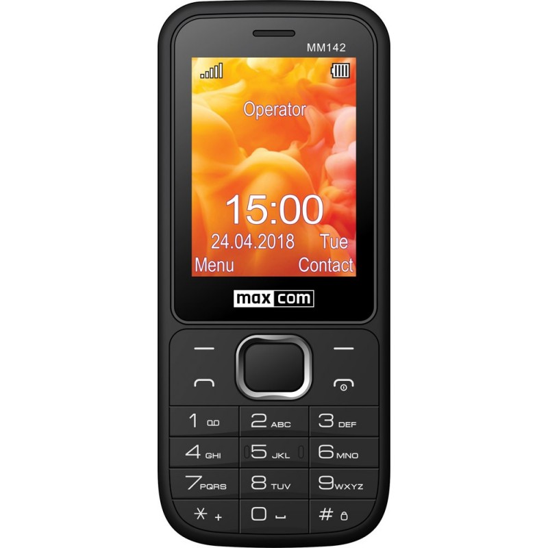 Maxcom MM 142 Dual SIM Telefon komórkowy, czarny