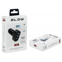 Blow G52 Ładowarka samochodowa z potrójnym gniazdem USB i prądem 5,2A