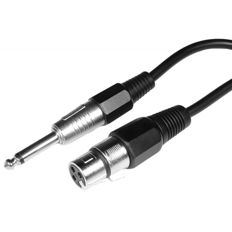 Kabel XLR(ż) - Jack 6.3(m), 3.0m Kabel połączeniowy audio, monofoniczny