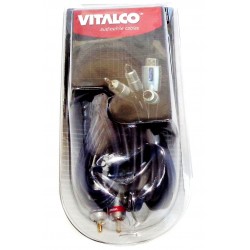 Vitalco RCA 0,5m, kabel 2xRCA wtyk - 2xRCA wtyk