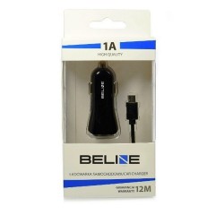 Beline BELI0002 Ładowarka samochodowa USB + microUSB 1A czarna