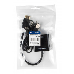 Adapter wtyk HDMI - gniazdo VGA + gniazdo audio 3.5 + kabel