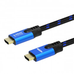 Elmak SAVIO CL-143 Kabel HDMI-HDMI v2.1, 3m, 8K, pozłacany, Ethernet/3D Niebiesko-czarny