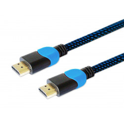 Elmak SAVIO GCL-02 1.8m Kabel HDMI-HDMI v2.0, gamingowy, PLAYSTATION, niebiesko-czarny, oplot, 4K