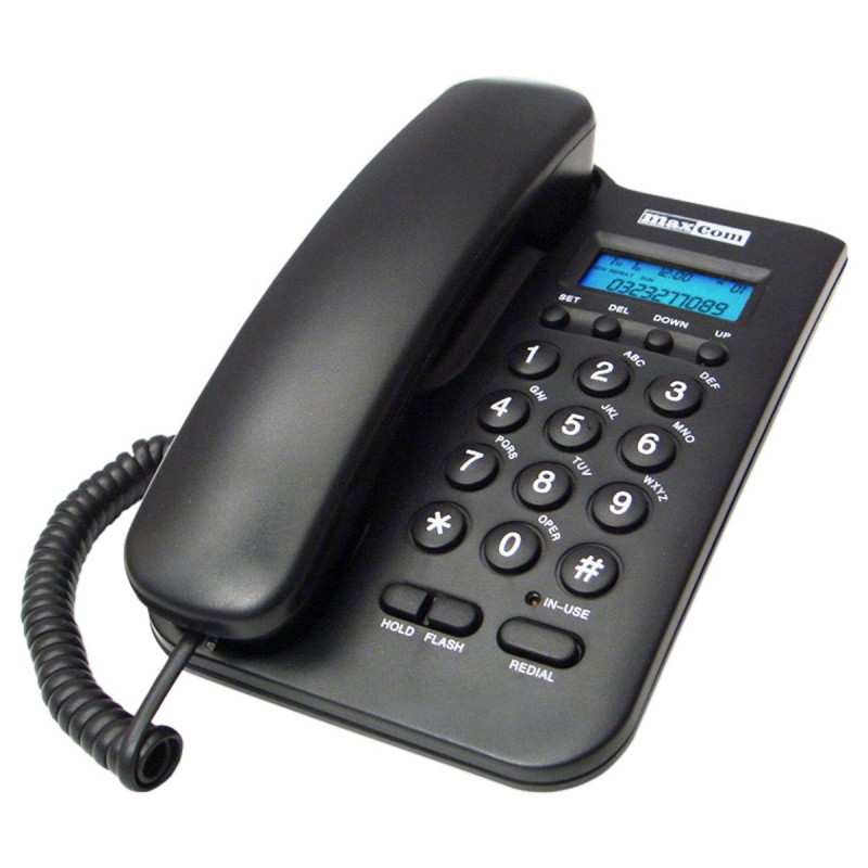 Maxcom KXT100 Przewodowy aparat telefoniczny, czarny