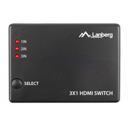Lanberg Switch video 3 x HDMI + port micro USB Czarny