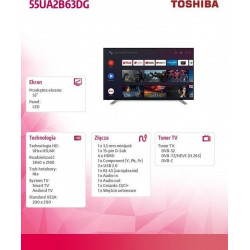 Toshiba 55UA2B63DG Telewizor LED 55" 4K Android TV