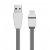 TB Kabel USB - USB C 1m. szary, płaski