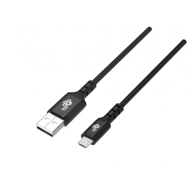 TB Kabel USB-Micro USB 1m silikonowy czarny Quick Charge