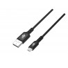 TB Kabel USB-Micro USB 1m silikonowy czarny Quick Charge
