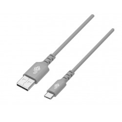 TB Kabel USB-USB C 1m silikonowy szary Quick Charge