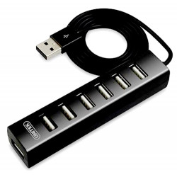 Unitek Y-2160 HUB USB 7 portowy, czarny