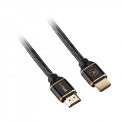Kabel GoGEN HDMI 2.0, 2m, pozłacany, High Speed, Ethernet, czarny
