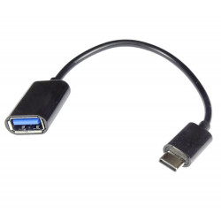 Adapter wtyk USB typ-C - gniazdo USB OTG z kablem 10cm